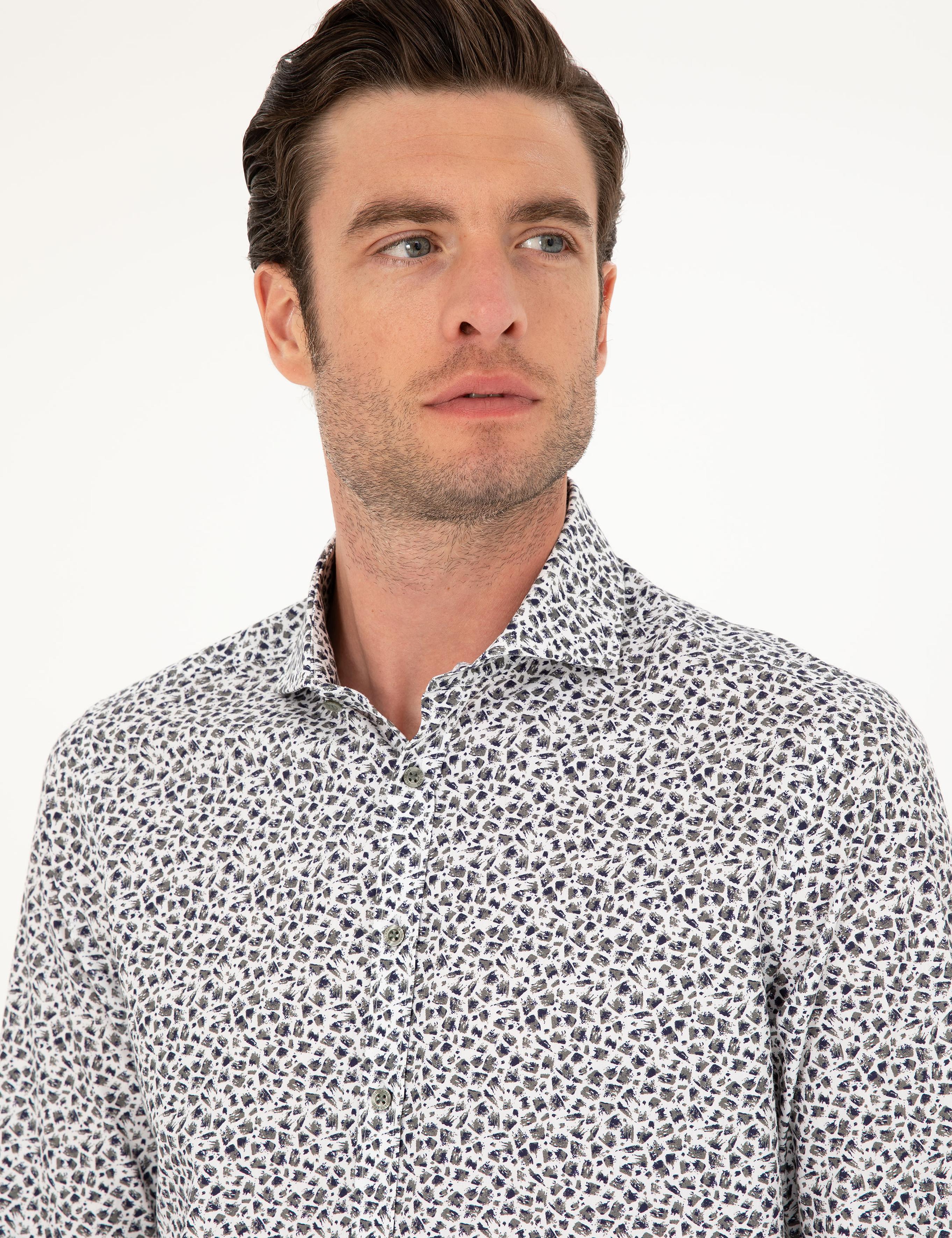 Haki Slim Fit Uzun Kollu Gömlek - 50227030021