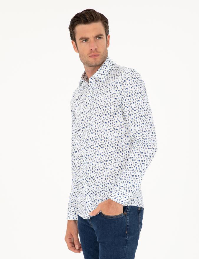 Mavi Slim Fit Uzun Kollu Gömlek