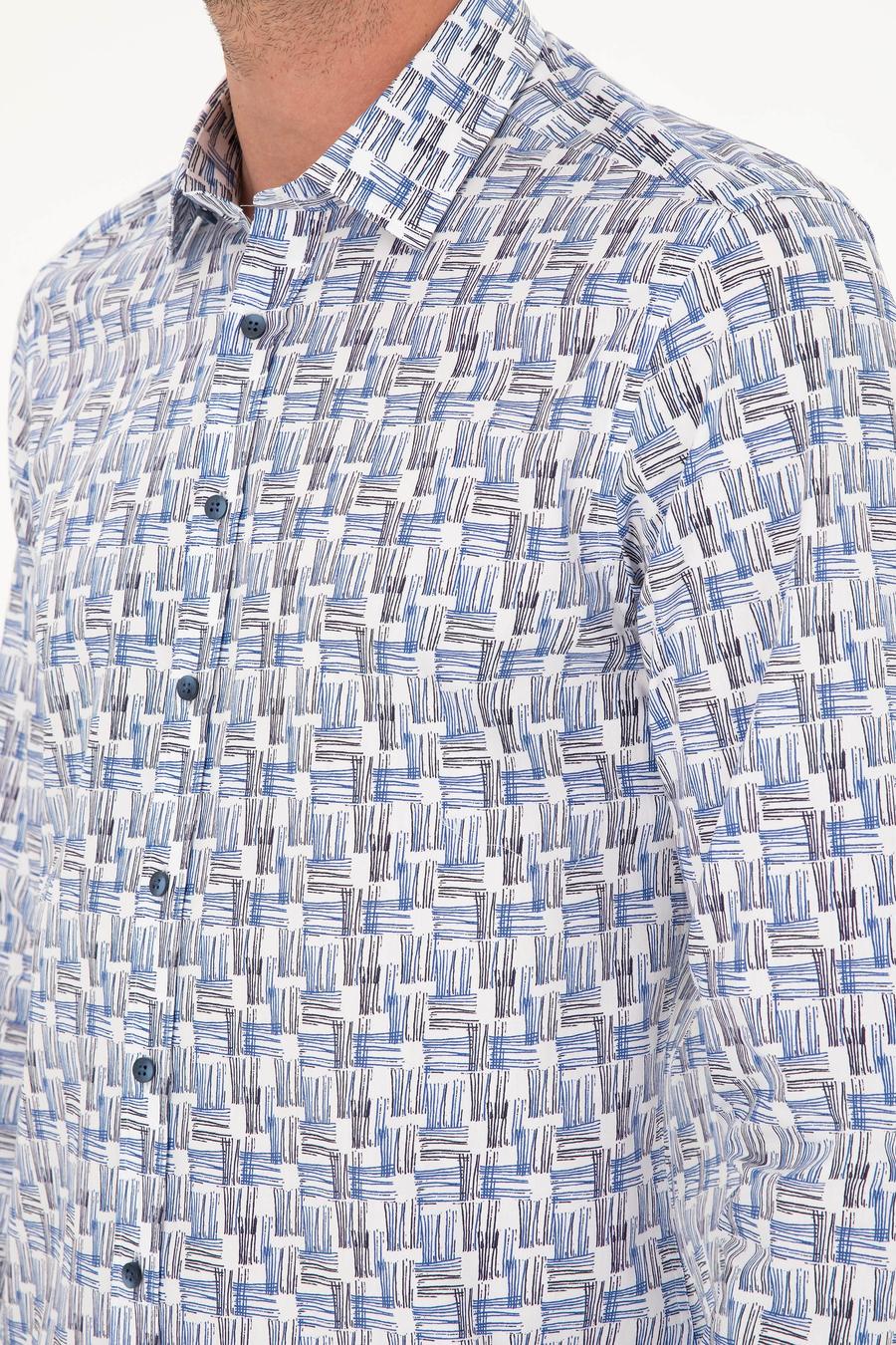 Lacivert Slim Fit Uzun Kollu Gömlek - 50233486006