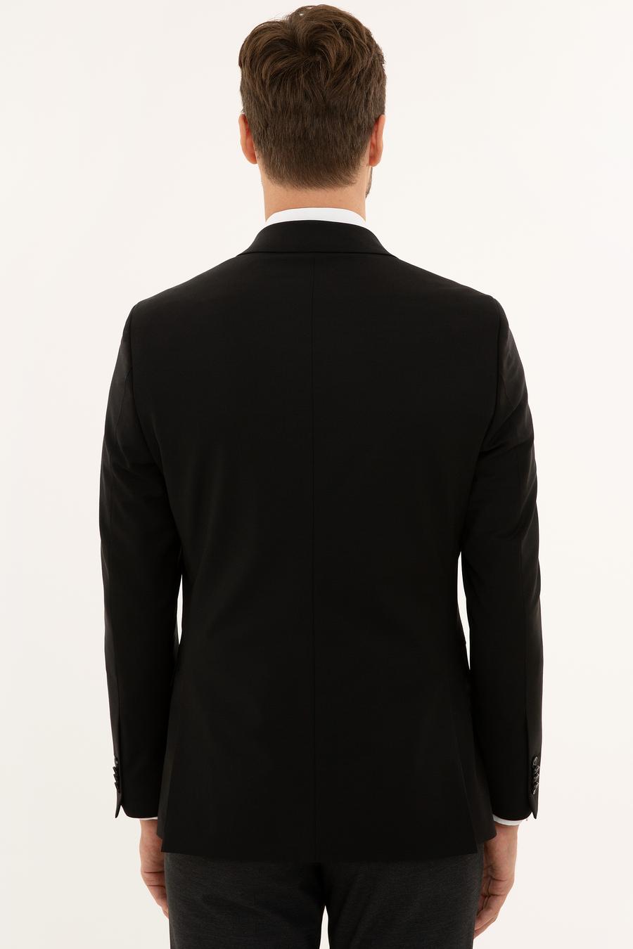 Siyah Slim Fit Ceket - 50223156062