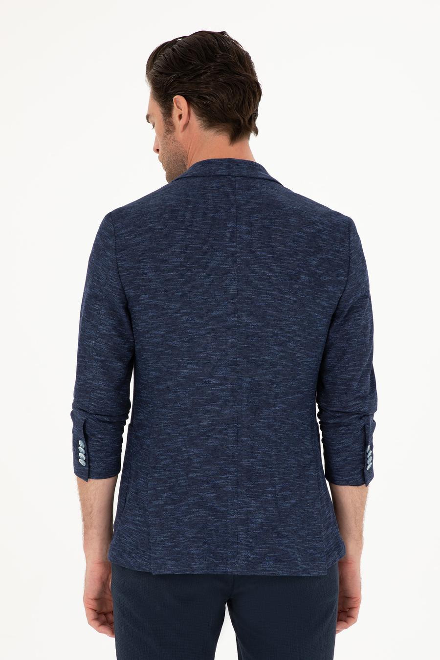 Lacivert Slim Fit Pamuk Karışımlı Ceket - 50285251038