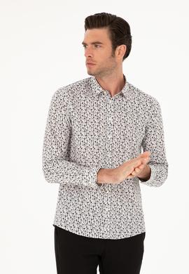 Beyaz Slim Fit Uzun Kollu Gömlek