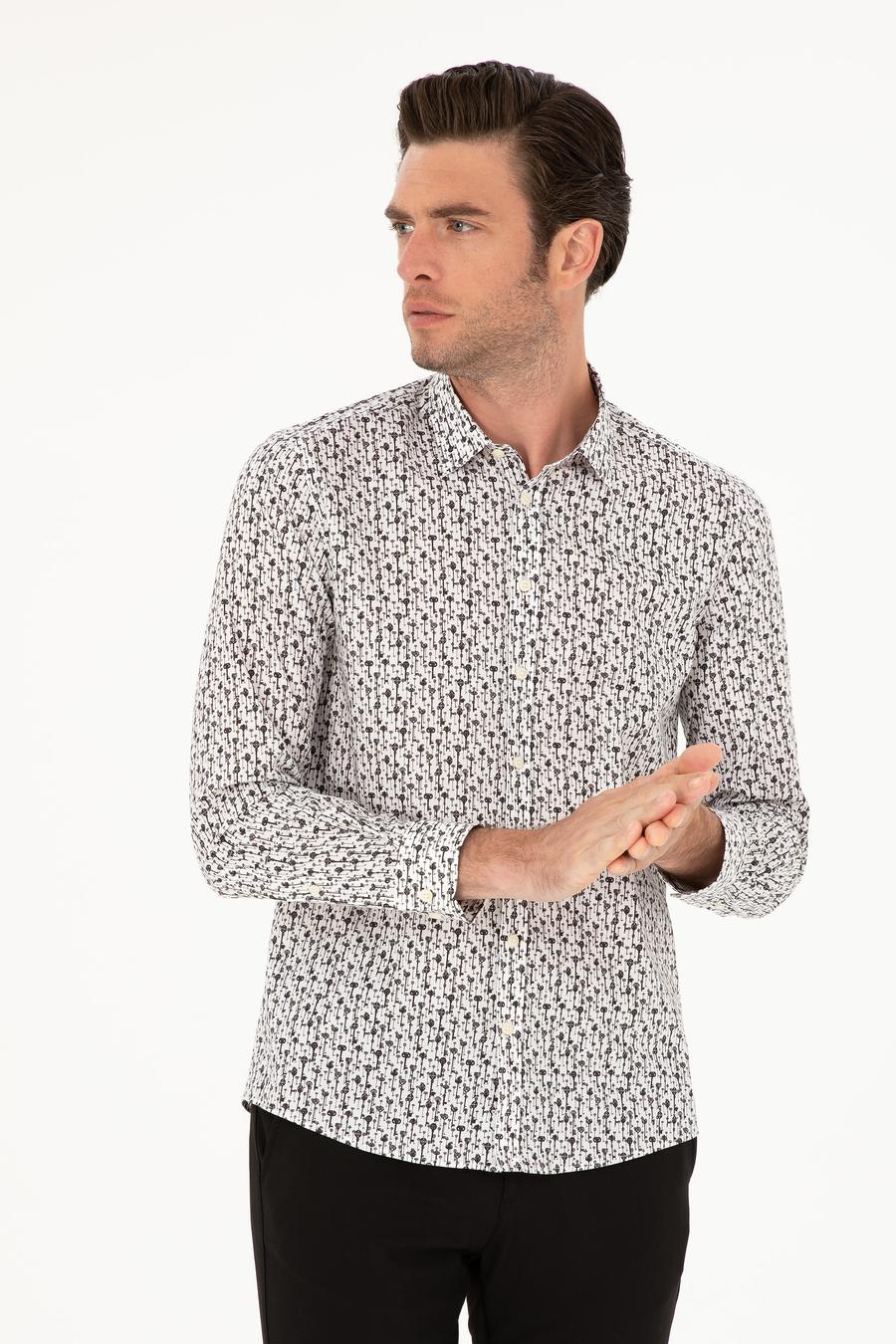 Beyaz Slim Fit Uzun Kollu Gömlek - 50210012021