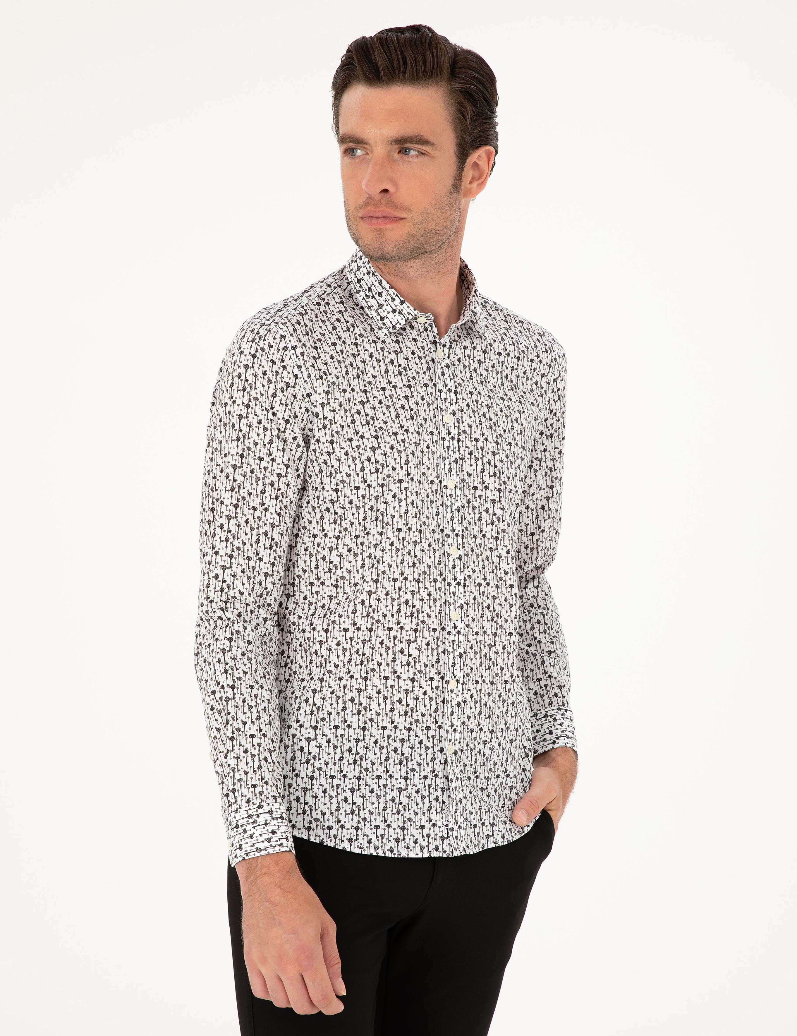 Beyaz Slim Fit Uzun Kollu Gömlek - 50210012021