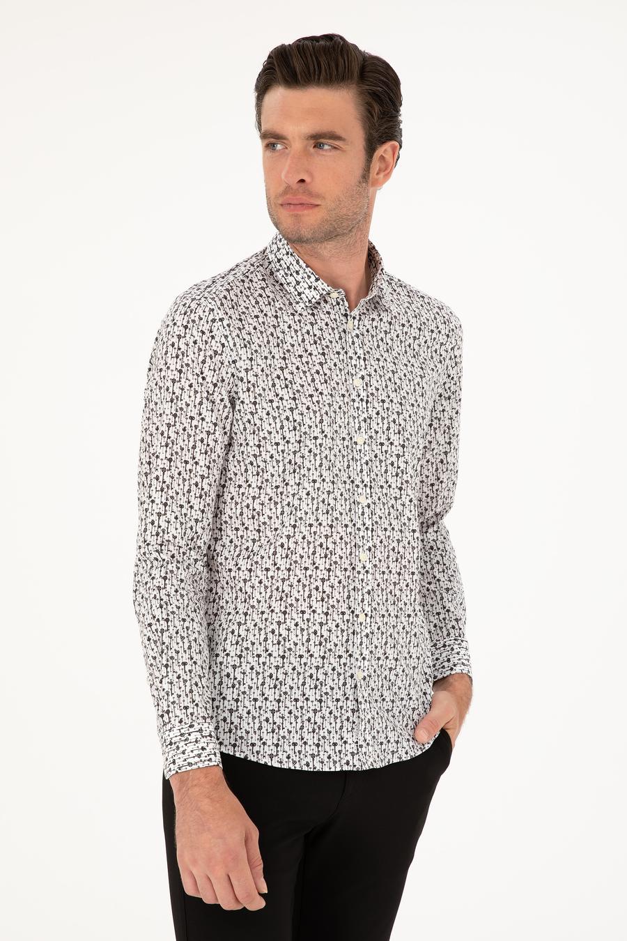 Beyaz Slim Fit Uzun Kollu Gömlek - 50210012021