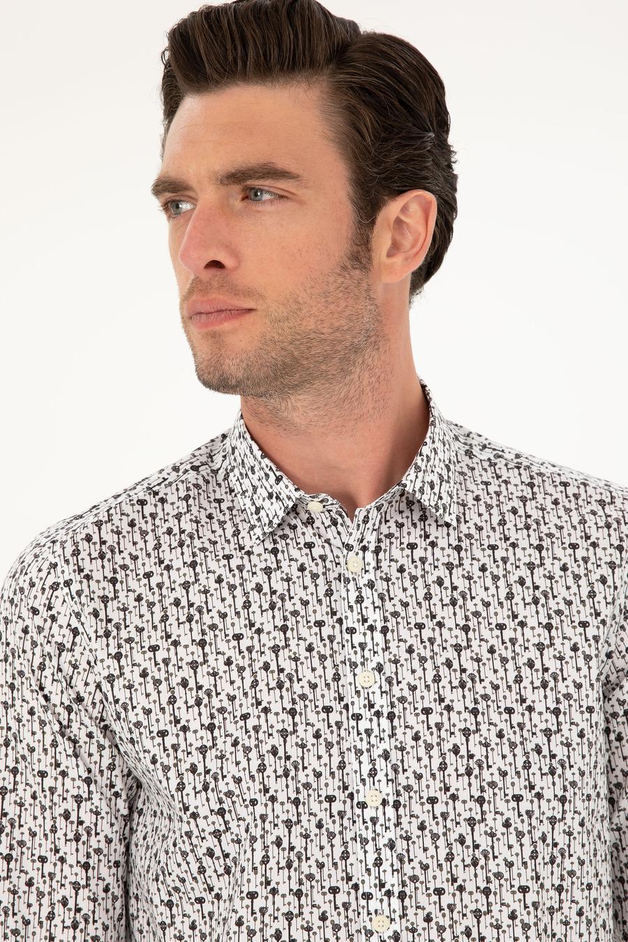 Beyaz Slim Fit Uzun Kollu Gömlek - 50210012021