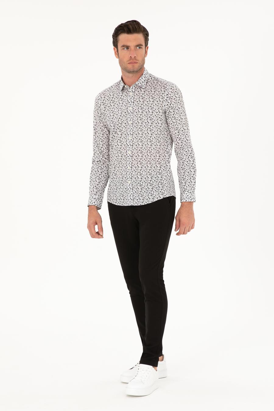 Beyaz Slim Fit Uzun Kollu Gömlek - 50210012021