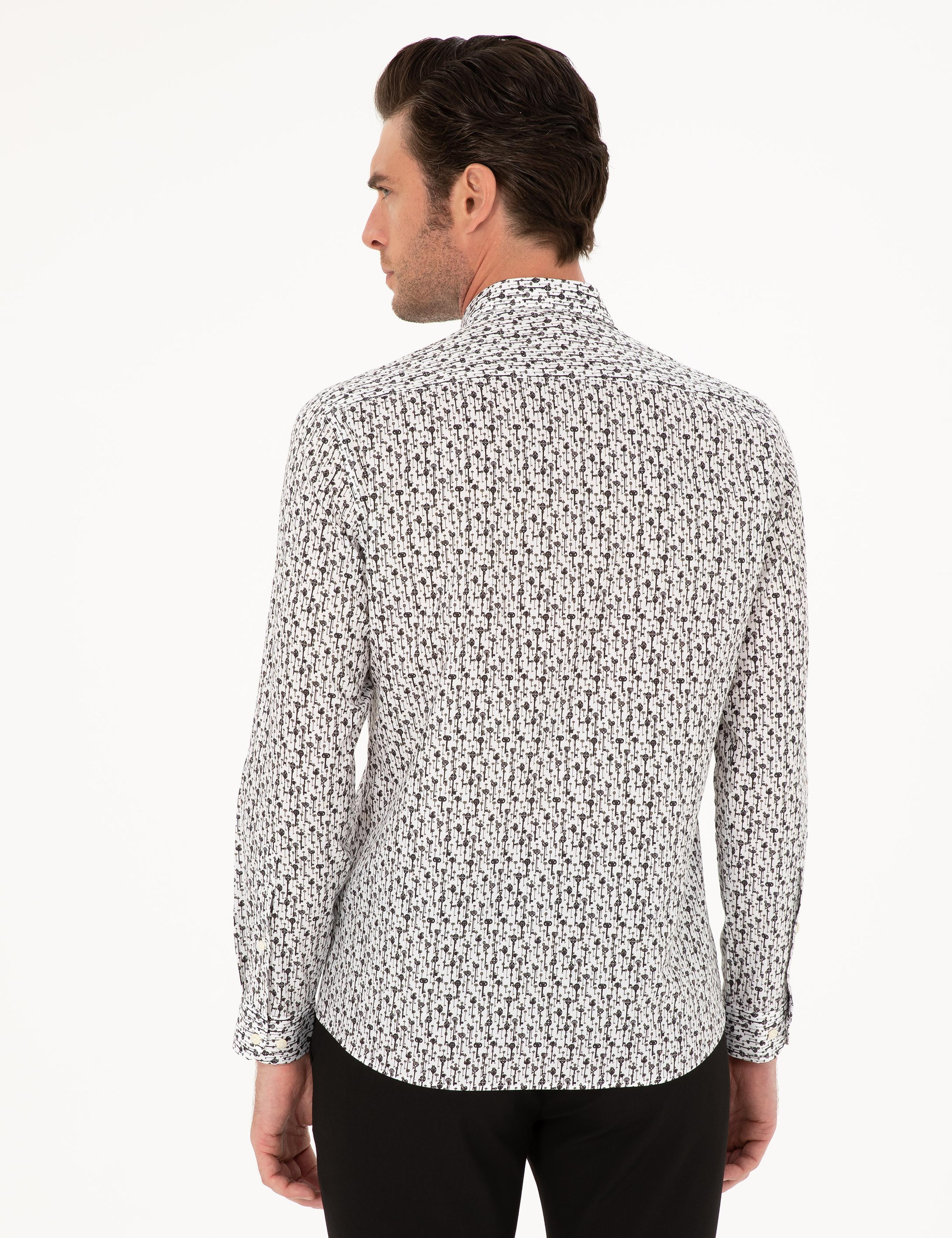 Beyaz Slim Fit Uzun Kollu Gömlek - 50210012021
