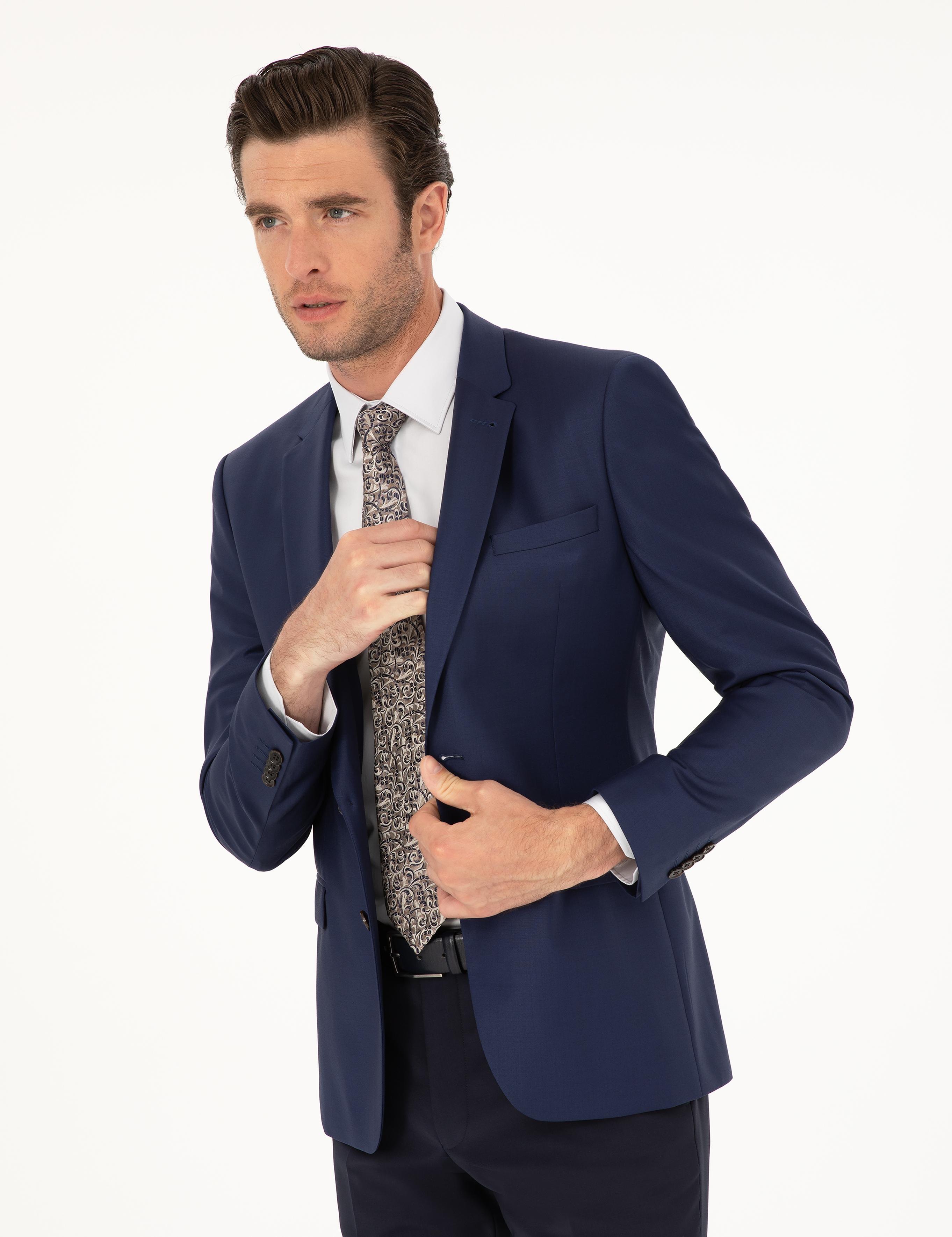 İndigo Slim Fit Ceket - 50187412068