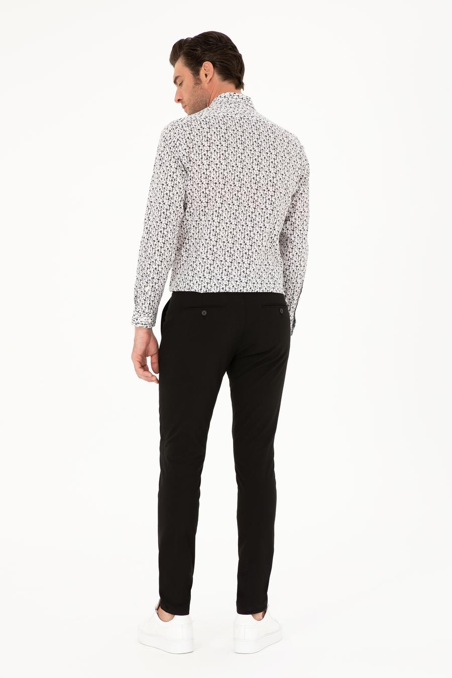 Siyah Slim Fit Kanvas Pantolon - 50274706143
