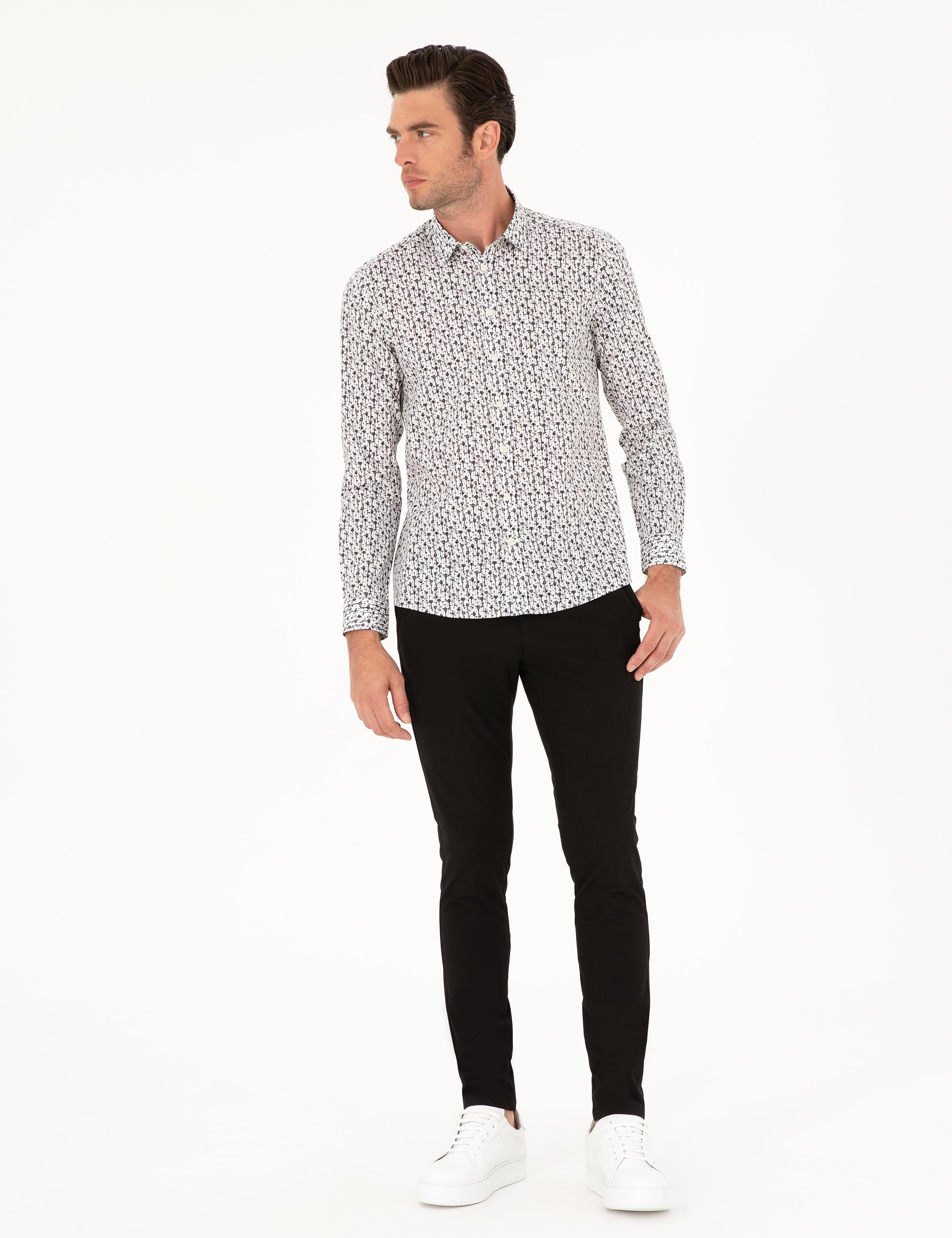 Siyah Slim Fit Kanvas Pantolon - 50274706143