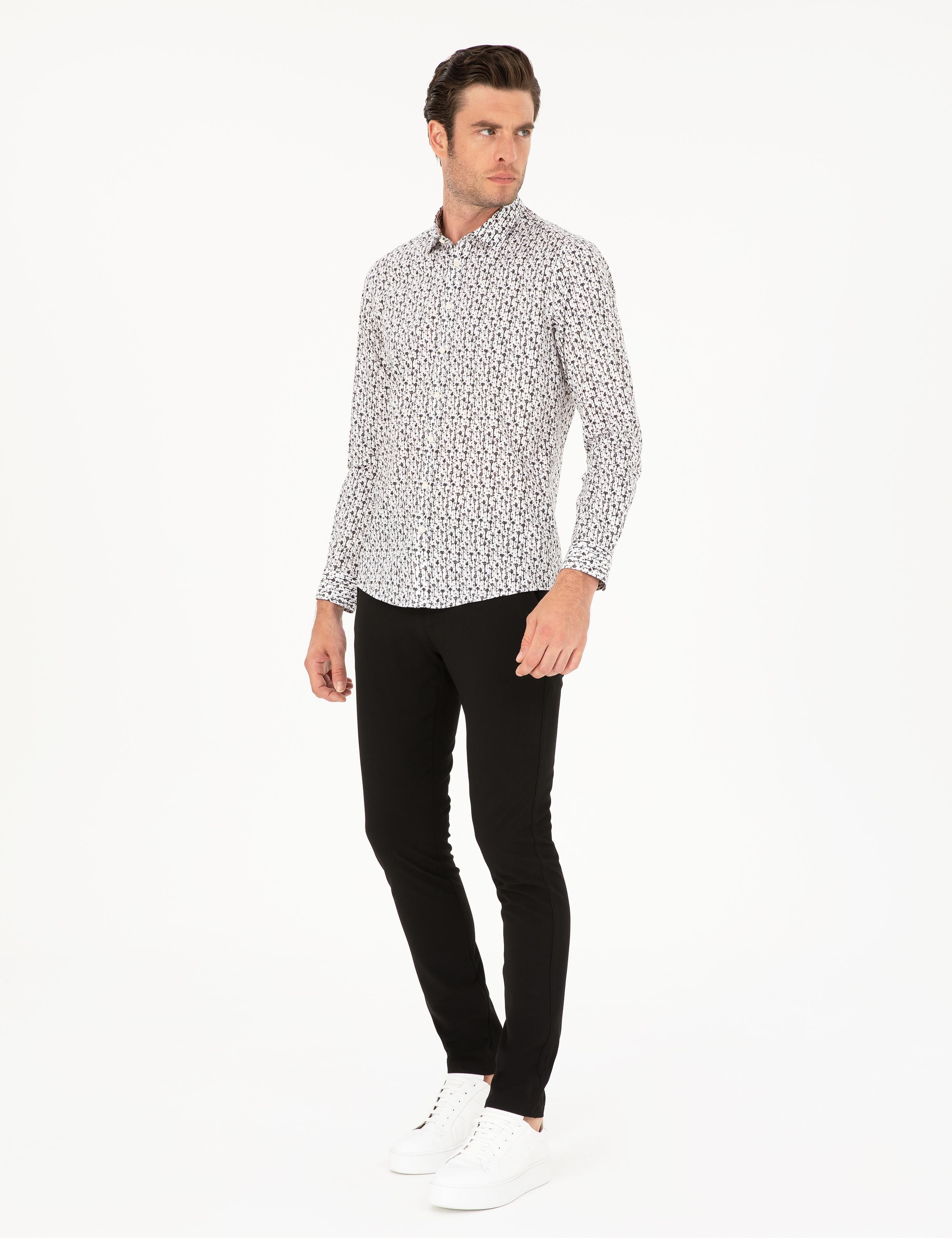 Siyah Slim Fit Kanvas Pantolon - 50274706143