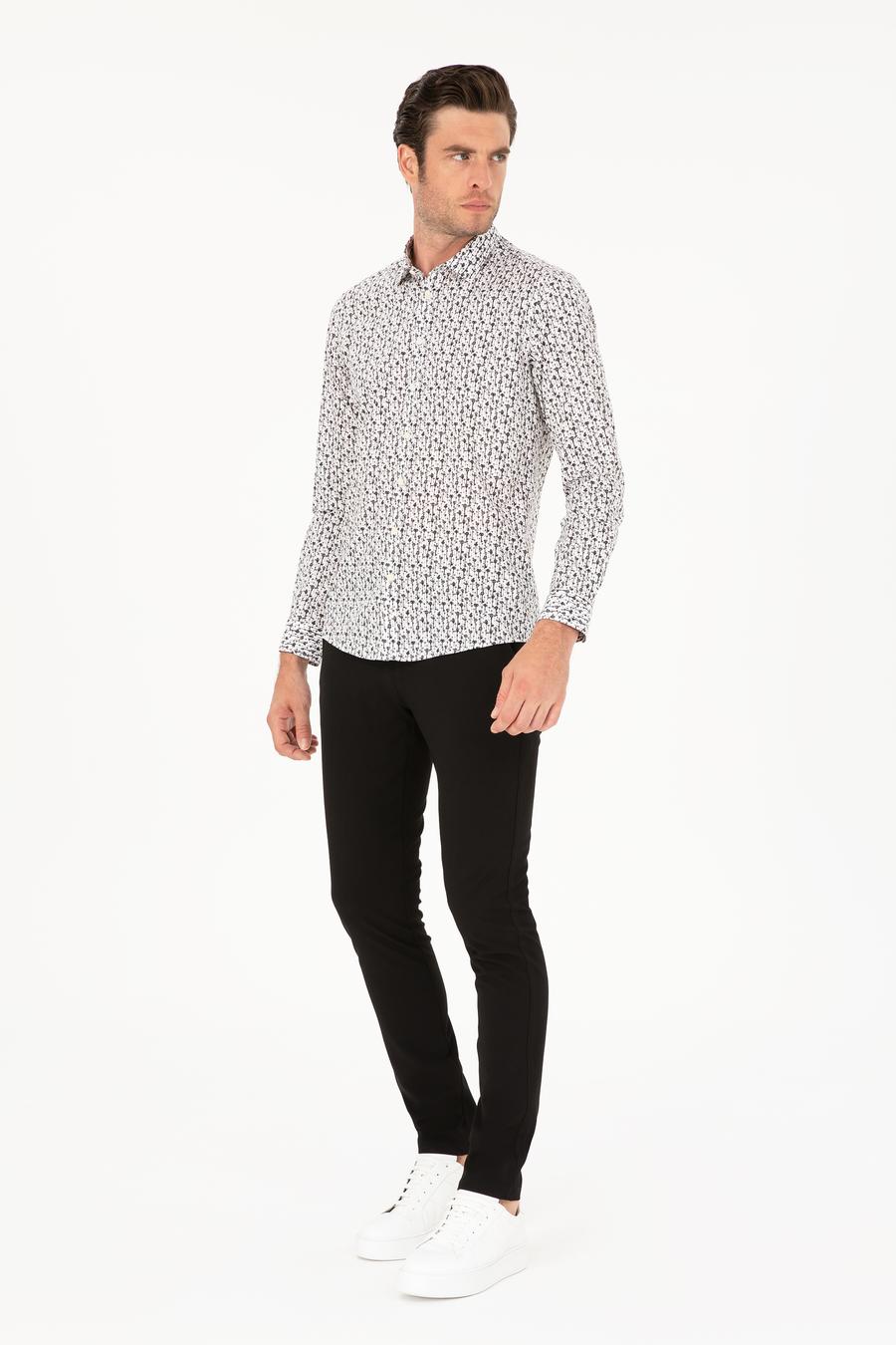 Siyah Slim Fit Kanvas Pantolon - 50274706143