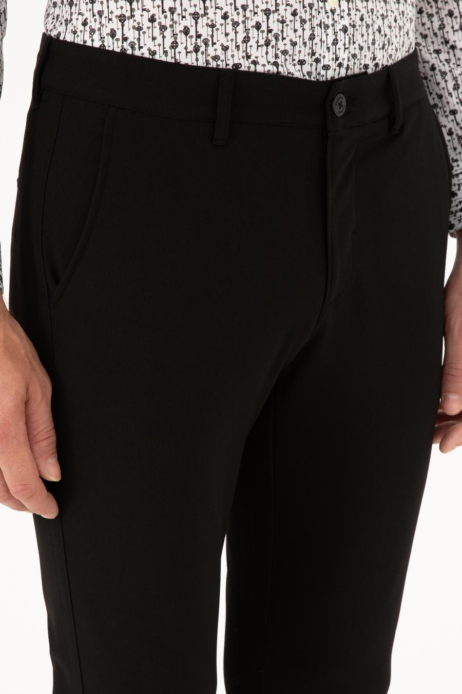 Siyah Slim Fit Kanvas Pantolon - 50274706143