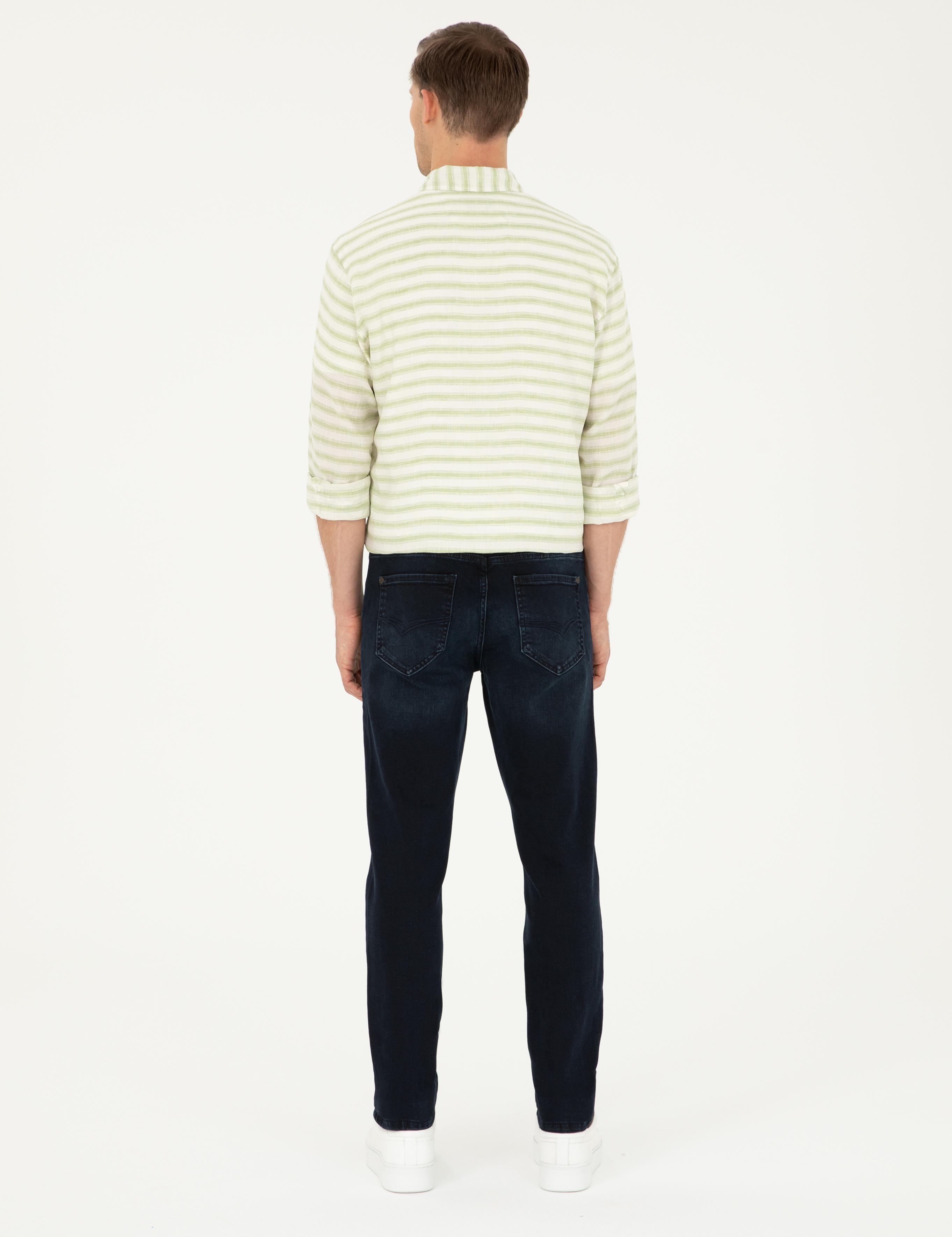 Açık Lacivert Slim Fit Pamuk Karışımlı Jean Pantolon - 50294068062