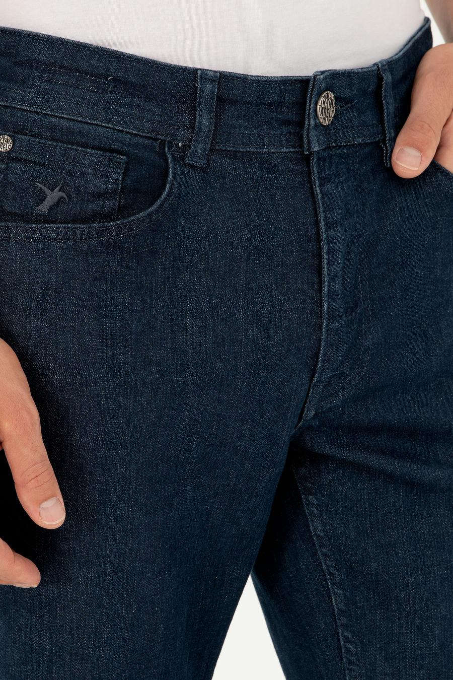 Koyu Mavi Slim Fit Pamuk Karışımlı Jean Pantolon - 50294069057