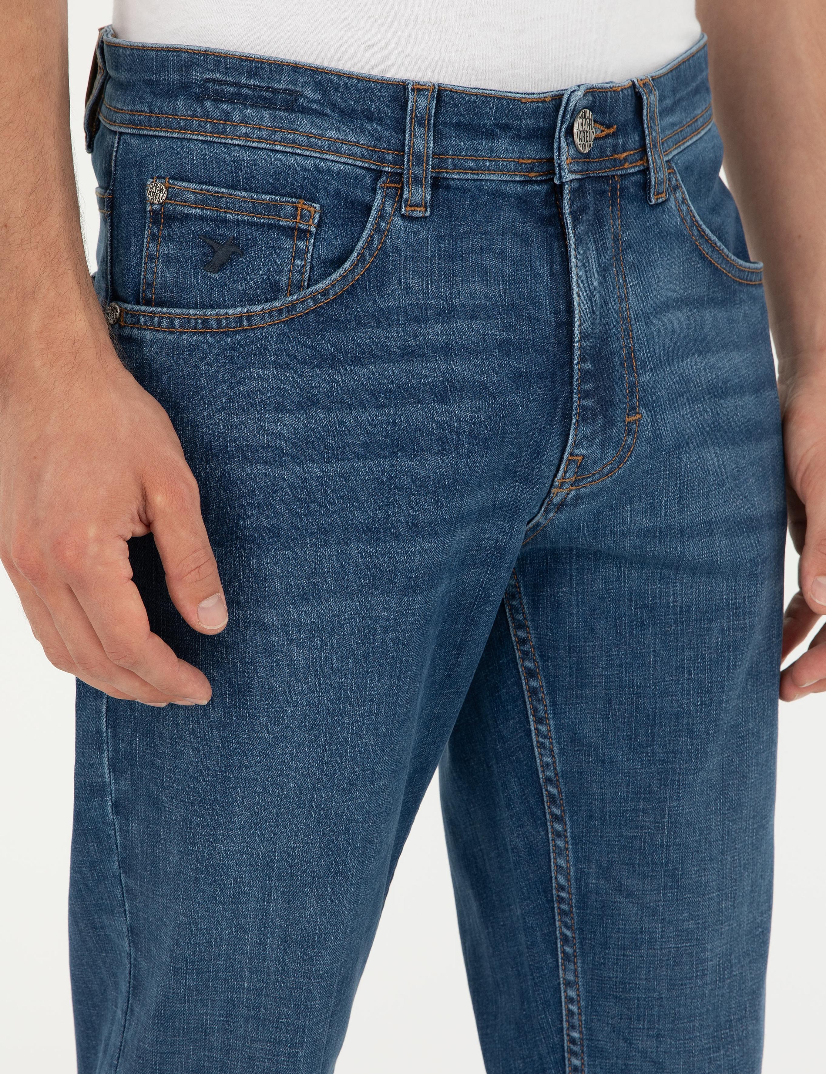 Lacivert Slim Fit Pamuk Karışımlı Jean Pantolon - 50293279072