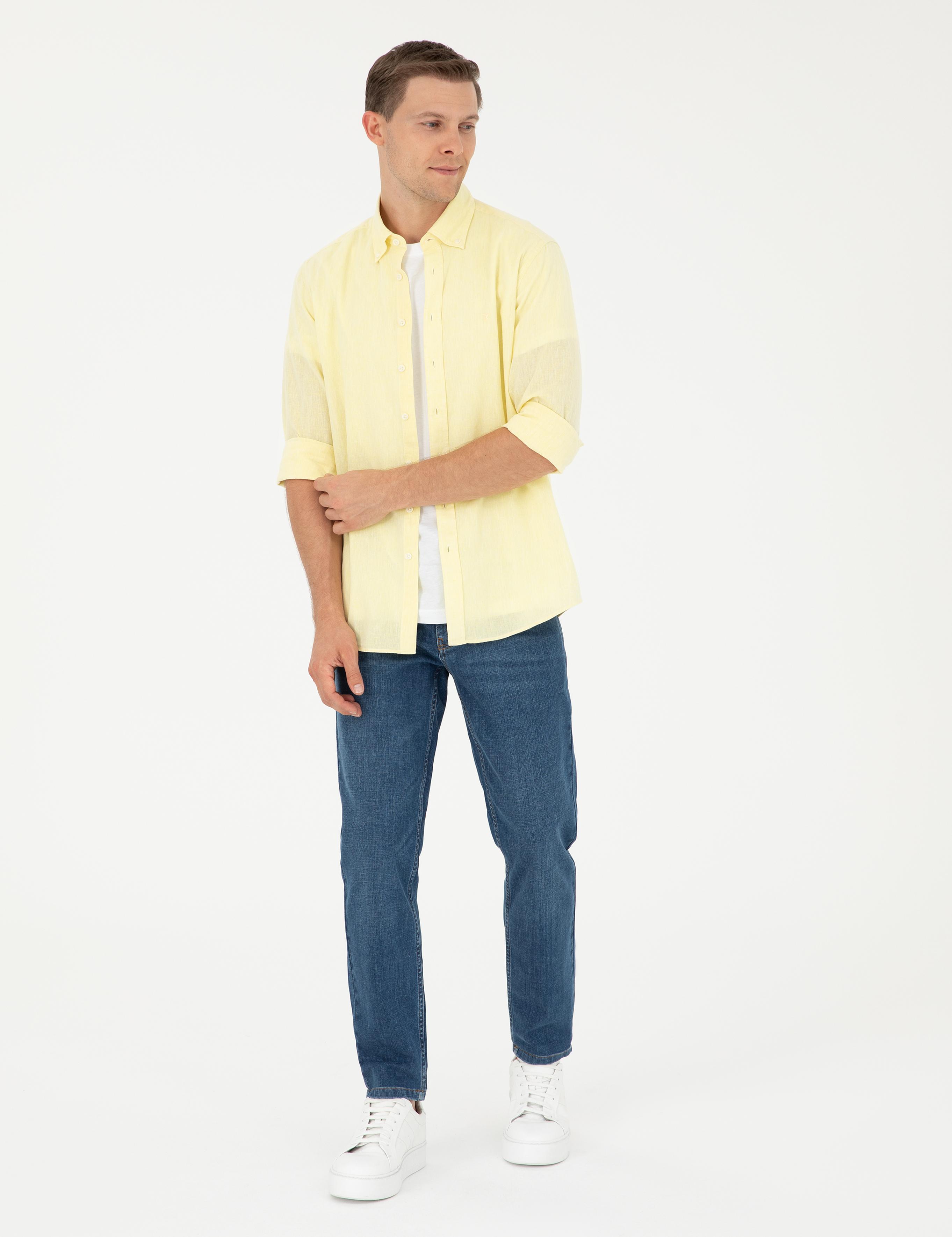 Lacivert Slim Fit Pamuk Karışımlı Jean Pantolon - 50293279072