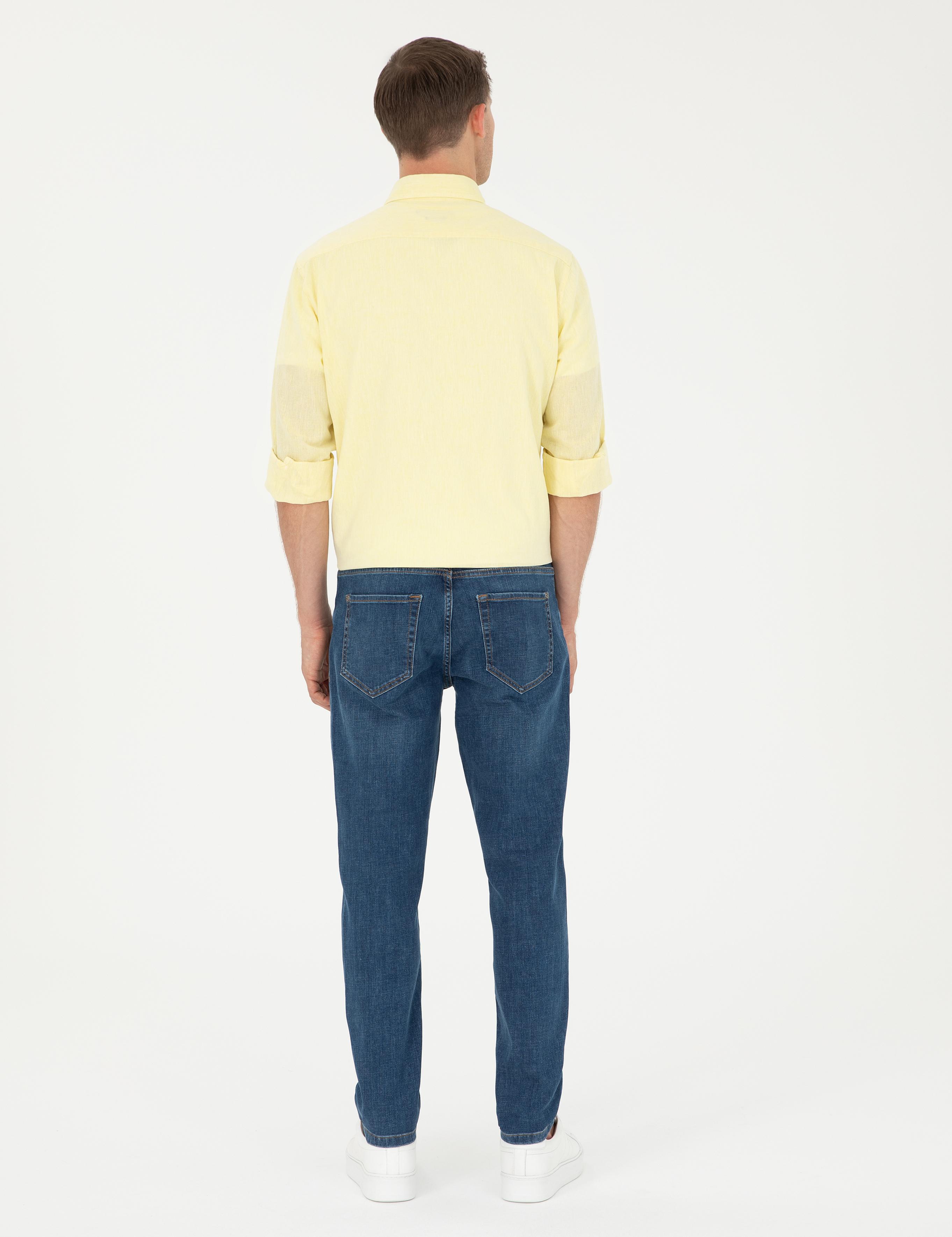 Lacivert Slim Fit Pamuk Karışımlı Jean Pantolon - 50293279072