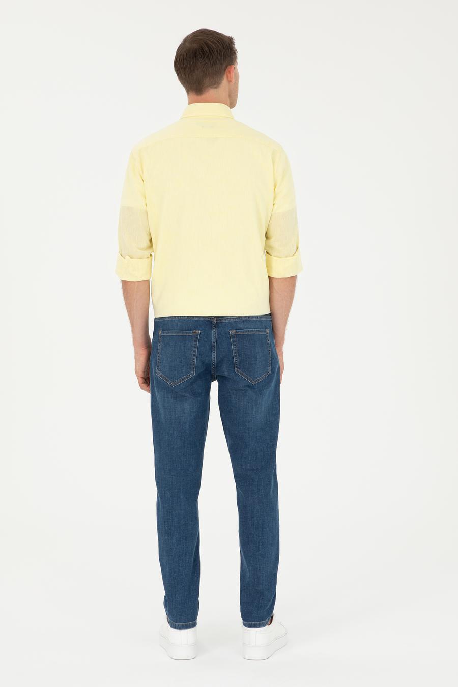 Lacivert Slim Fit Pamuk Karışımlı Jean Pantolon - 50293279072
