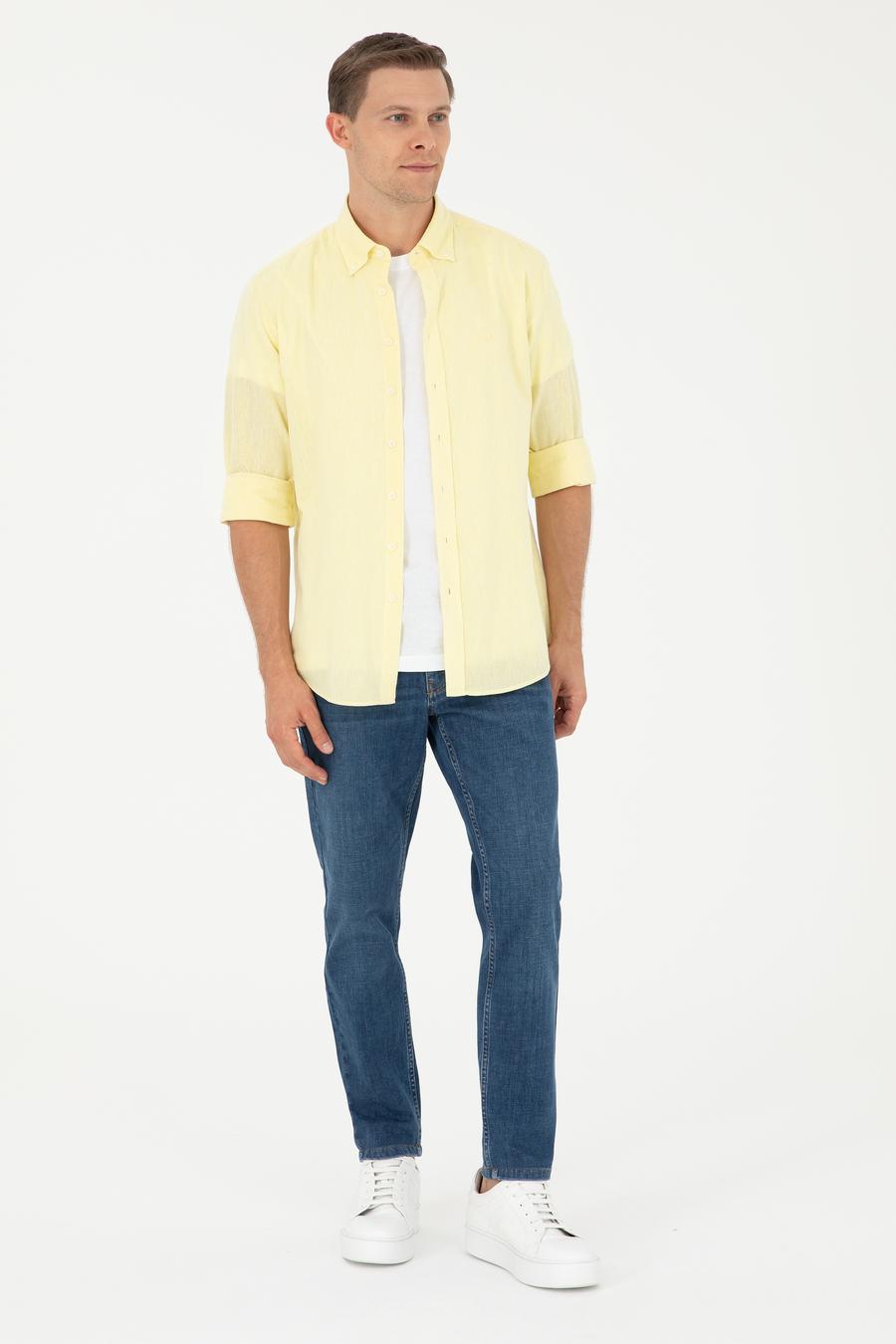 Lacivert Slim Fit Pamuk Karışımlı Jean Pantolon - 50293279072