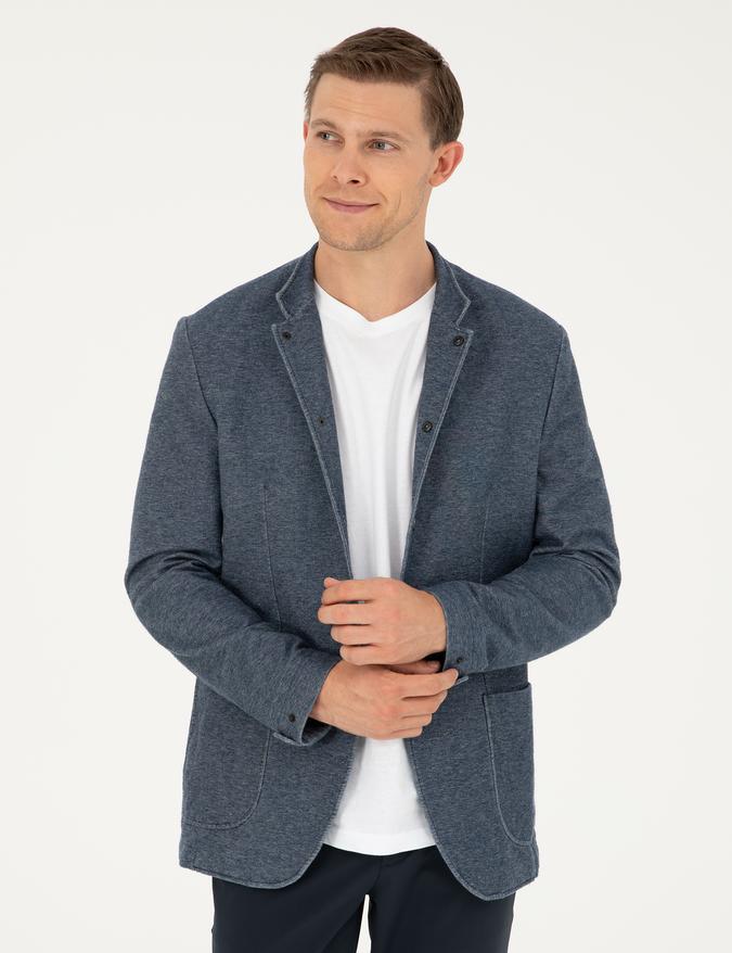 Lacivert Slim Fit Ceket