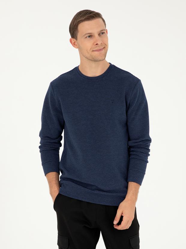 İndigo Regular Fit Bisiklet Yaka Sweatshirt