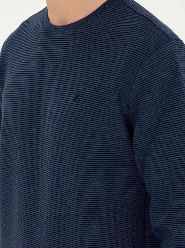 İndigo Regular Fit Bisiklet Yaka Sweatshirt