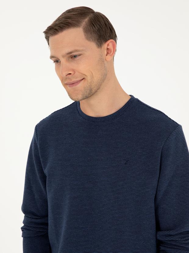 İndigo Regular Fit Bisiklet Yaka Sweatshirt