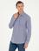 Lacivert Slim Fit Pamuklu Çizgili Gömlek