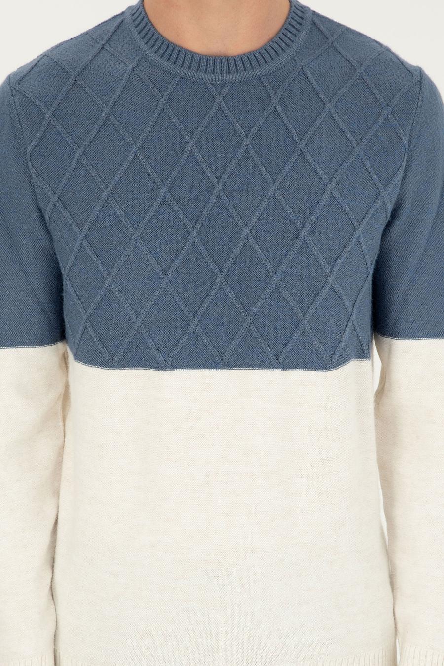 İndigo Slim Fit Bisiklet Yaka Triko Kazak - 50292568017