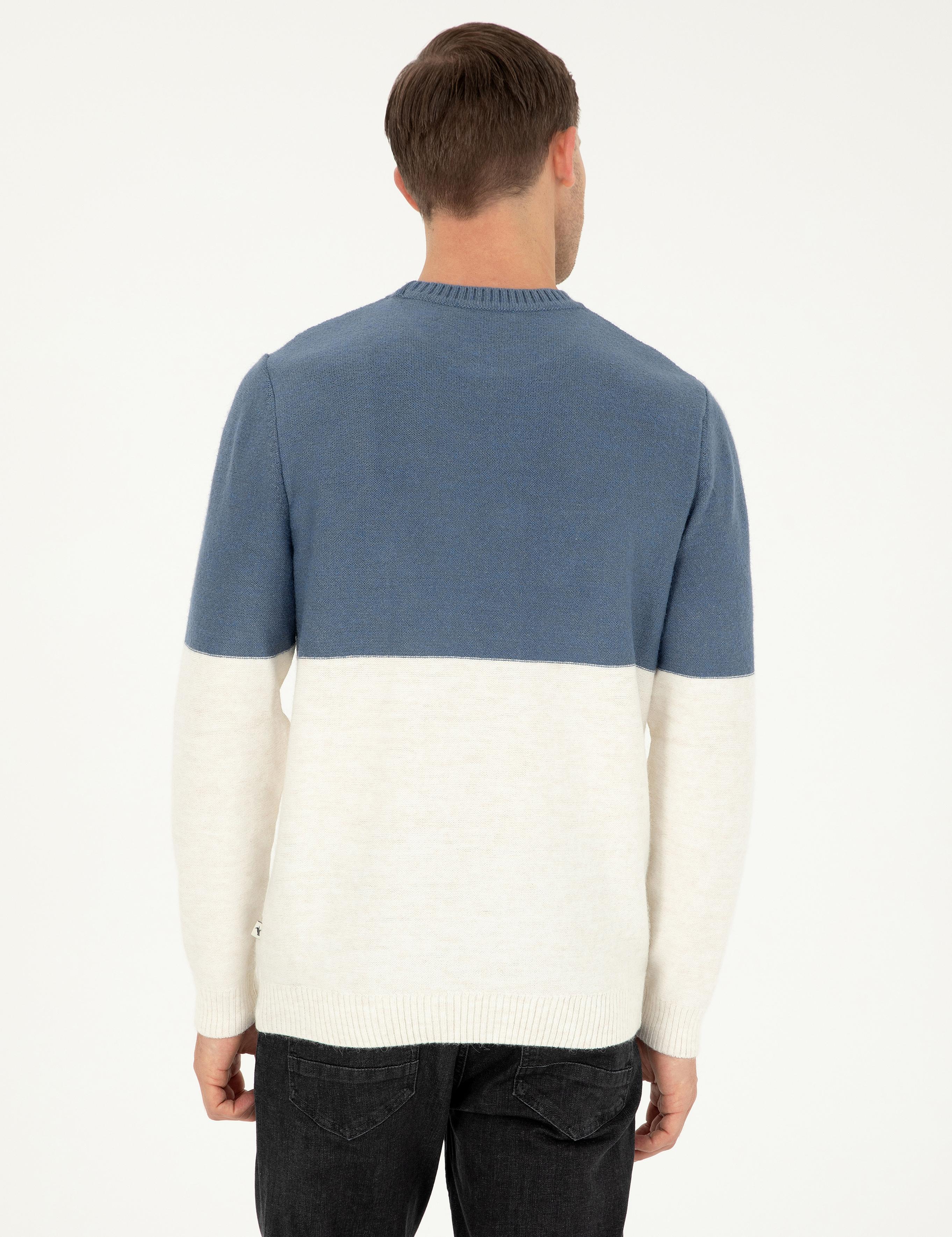 İndigo Slim Fit Bisiklet Yaka Triko Kazak - 50292568017