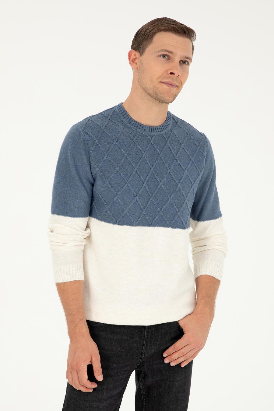 İndigo Slim Fit Bisiklet Yaka Triko Kazak - 50292568017
