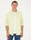 Yeşil Slim Fit Keten Karışımlı Gömlek