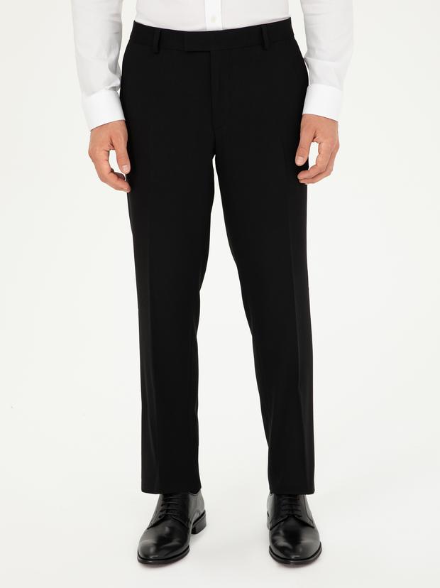 Siyah Slim Fit Kumaş Pantolon