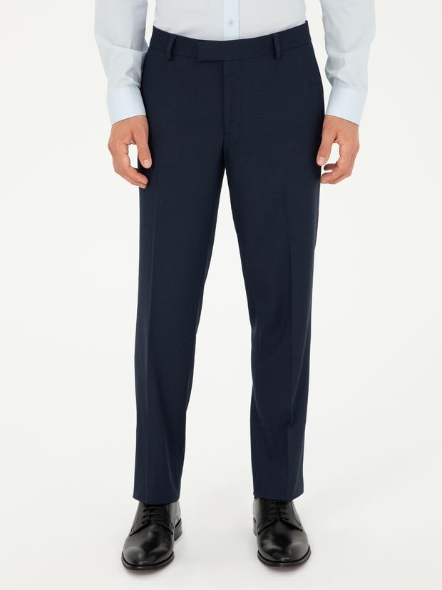 Lacivert Slim Fit Kumaş Pantolon
