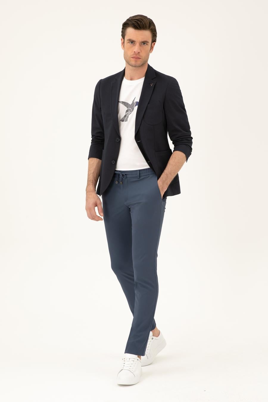 Mavi Slim Fit Beli Lastikli Pantolon - 50293818003