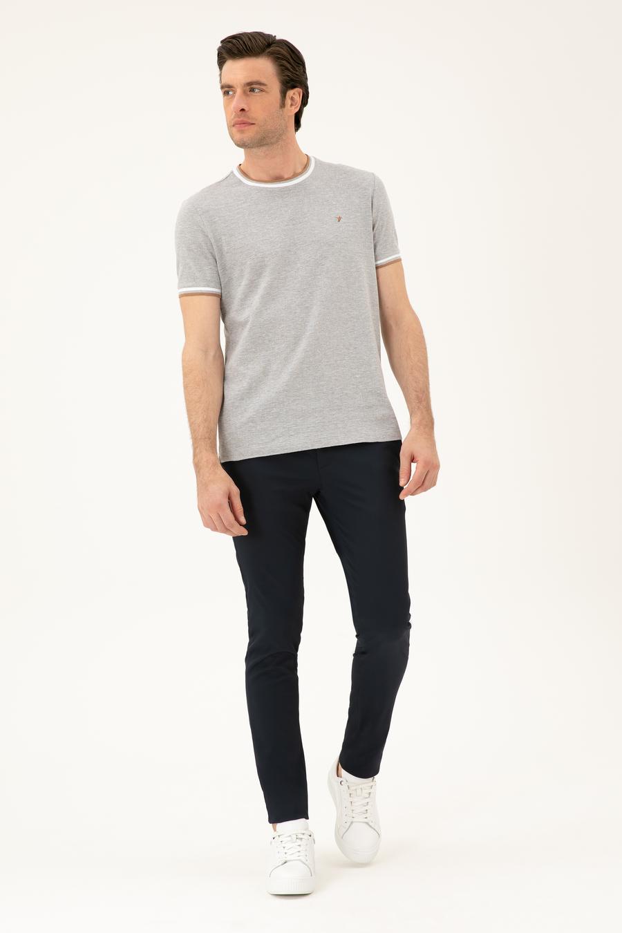 Lacivert Slim Fit Beli Lastikli Pantolon - 50293818014