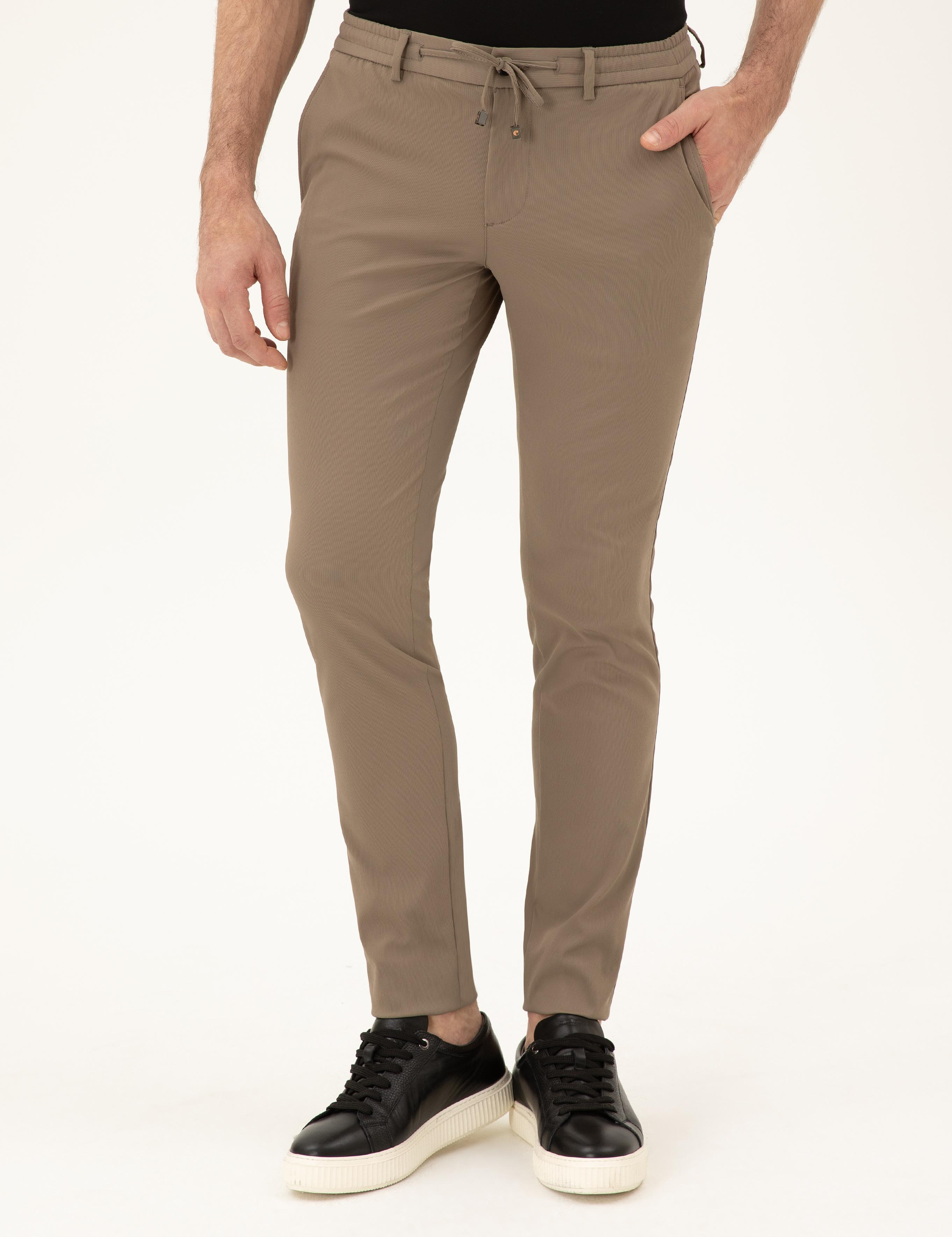 Vizon Slim Fit Beli Lastikli Pantolon - 50293818024