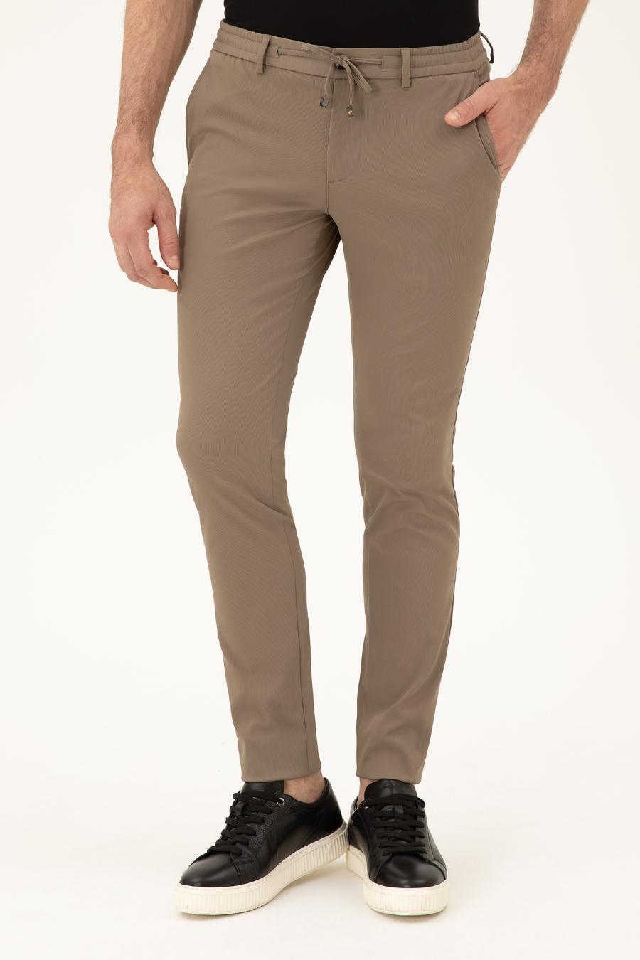 Vizon Slim Fit Beli Lastikli Pantolon - 50293818024