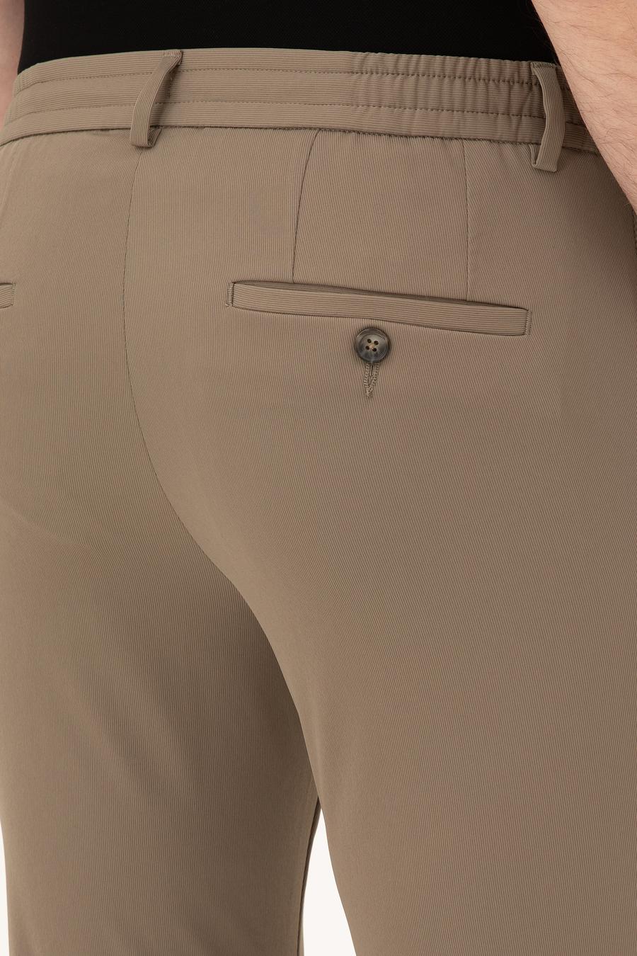 Vizon Slim Fit Beli Lastikli Pantolon - 50293818024