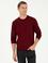 Bordo Slim Fit Yün Karışımlı Bisiklet Yaka Basic Triko Kazak