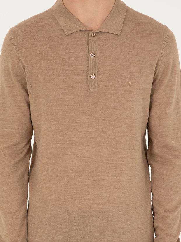 Camel Slim Fit Basic Kazak