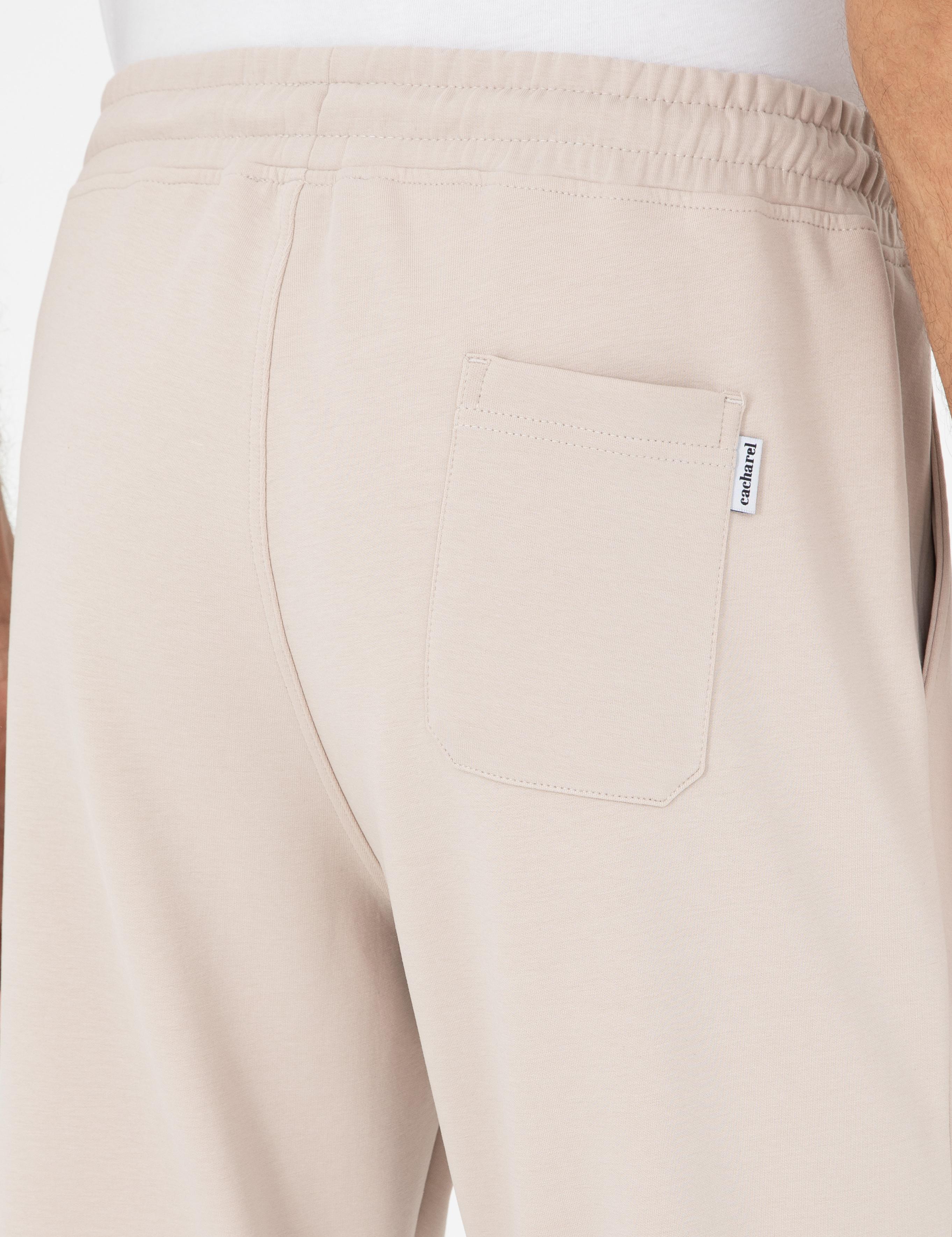 Bej Jogger Fit Paçası Lastikli Pamuk Karışımlı Eşofman Altı - 50296901017