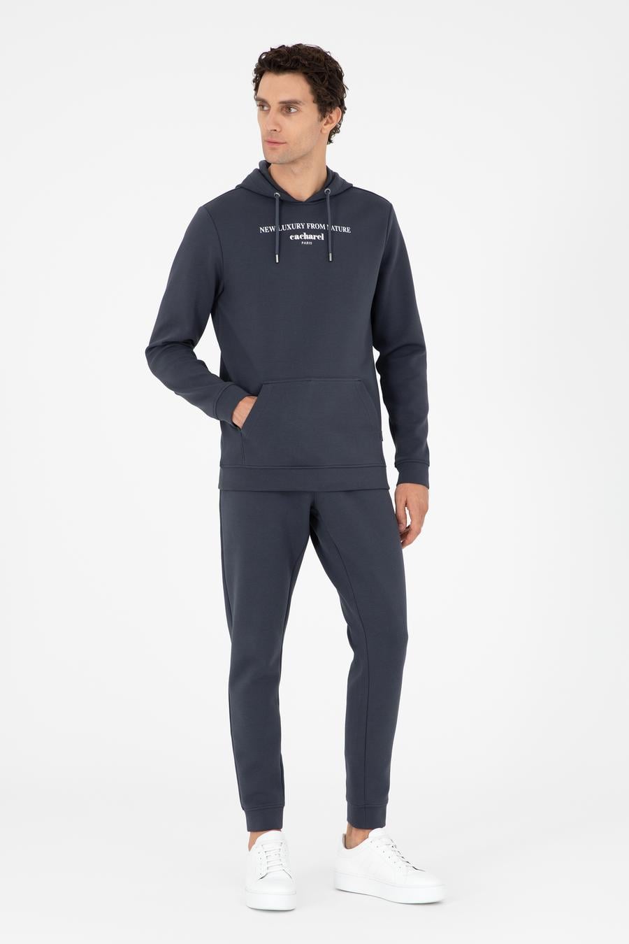 Antrasit Jogger Fit Paçası Lastikli Pamuk Karışımlı Eşofman Altı - 50296901004