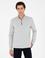 Gri Melanj Regular Fit Pamuk Karışımlı Yarım Fermuarlı Sweatshirt