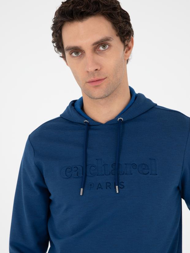 Mavi Regular Fit Kapüşonlu Sweatshirt