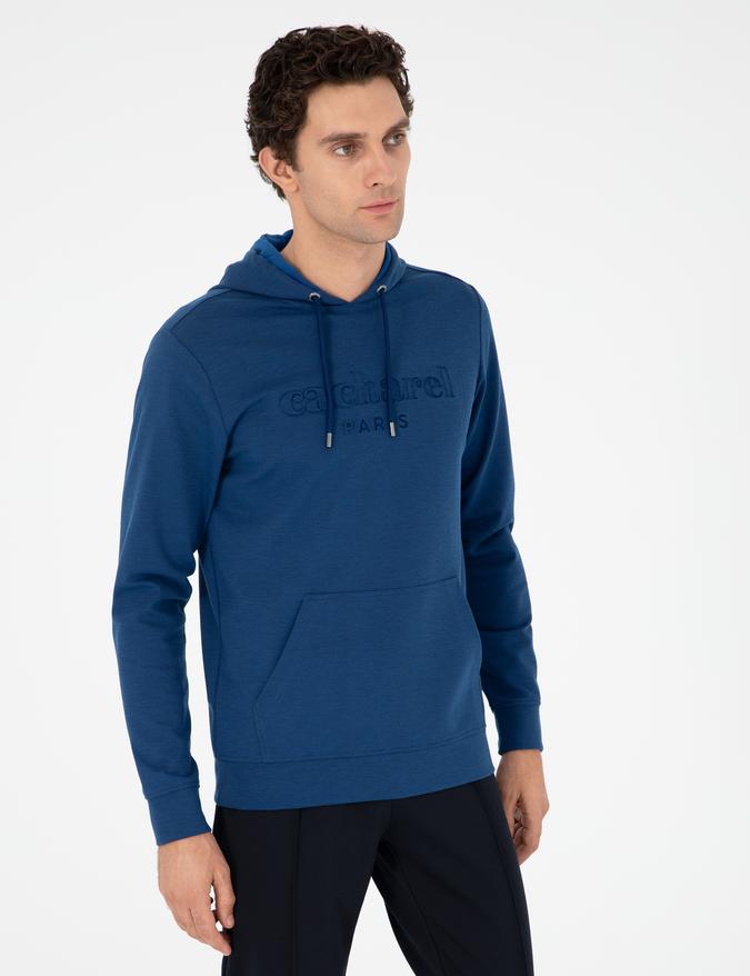 Mavi Regular Fit Kapüşonlu Sweatshirt