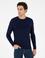 Lacivert Slim Fit Bisiklet Yaka Triko Kazak
