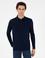 Lacivert Regular Fit %100 Pamuk Polo Yaka Sweatshirt